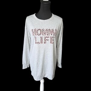 Sweet Claire Gray 'Momma Life' Tunic Sweatshirt Size S